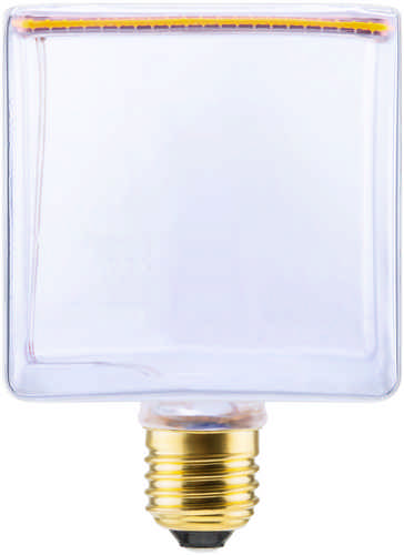 Heitronic LED Leuchtmittel Floating Cube R85 klar E27 8 Watt warmweiß 320 Lumen