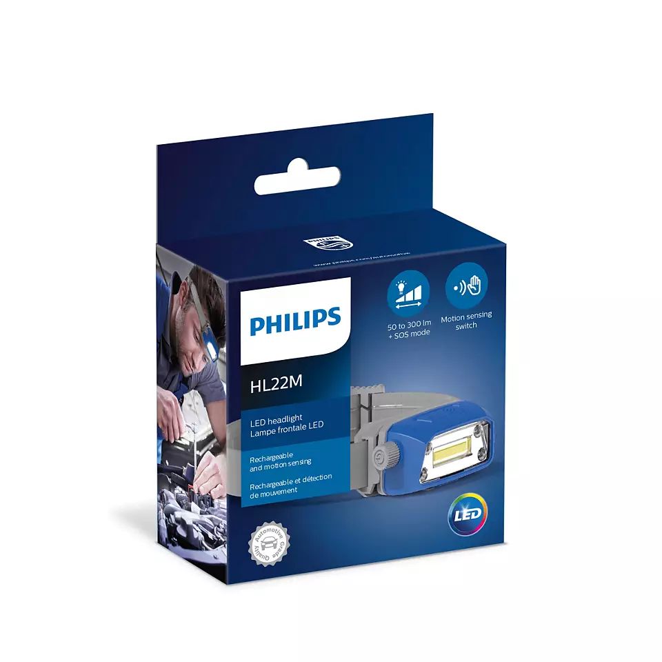 Philips - Philips LED Stirnleuchte HL22M mit Bewegungsmelder LPL74X1 3 Watt 6500 Kelvin