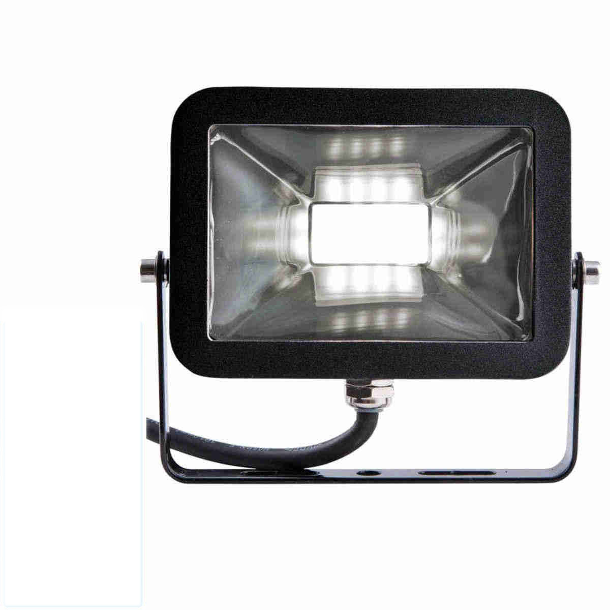 HEITRONIC - LED Flutlichtstrahler OXFORD 10 Watt 620 Lumen 850 5000 Kelvin Tageslicht 100 Grad schwarz