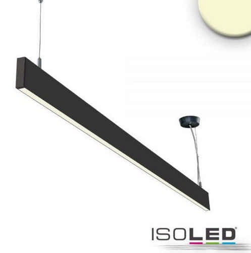 Isoled - LED Hängeleuchte Linear UP+DOWN 1200, prismatisch, schwarz, linear verbindbar  40 Watt Warmweiss 3000 Kelvin