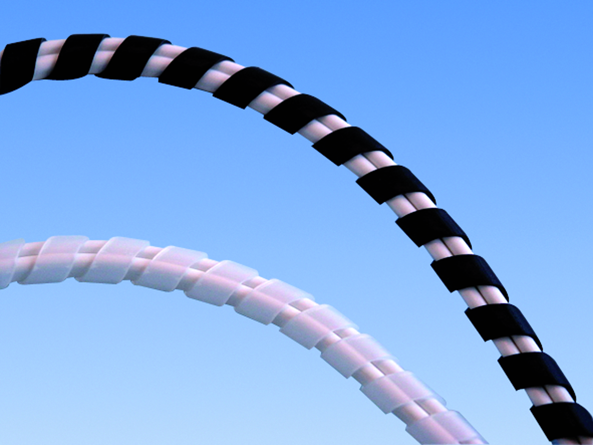 Kabelspirale weiß / transparent Kabelschlauch Spiralschlauch Kabelbinder