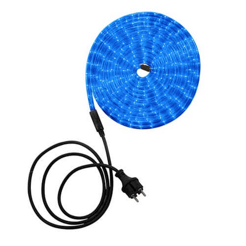GLOBO - LED Lichtschlauch blau 6m mit 1,5m Zuleitung und Stecker 144 x LED 8,64 Watt Blau