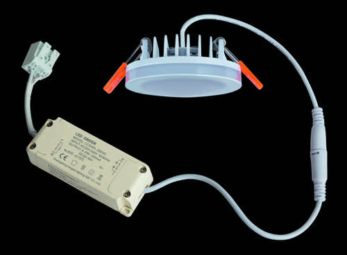 HEITRONIC - LED Einbaustrahler 6 Watt warmweiss mit Lichtkranz 3000 Kelvin