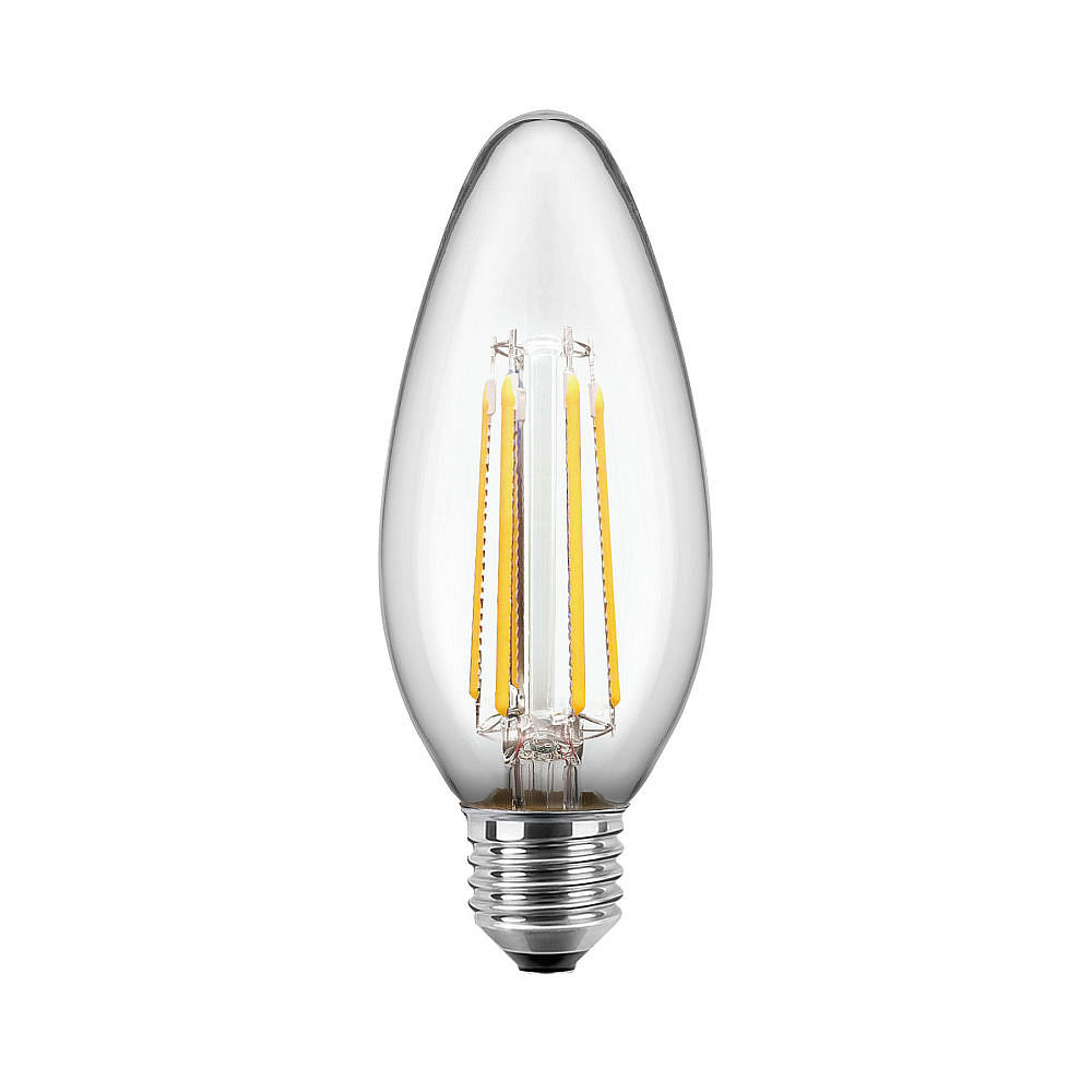 Blulaxa - LED Filament Kerzenform Glas klar 4,5 Watt E27 Warmweiss extra 2700 Kelvin