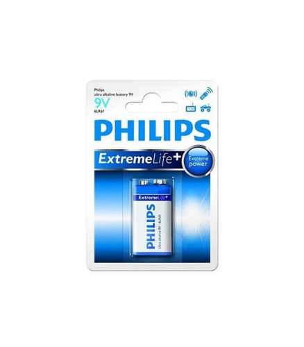 Philips Alkali Extreme Life 1er-Bli 6LR61 9 Volt Block
