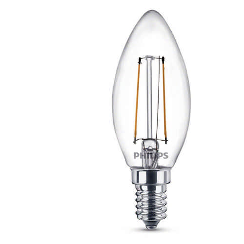 Classic LEDcandle Filament Kerzenlampe B35 klar 2 Watt E14 2700 - Philips