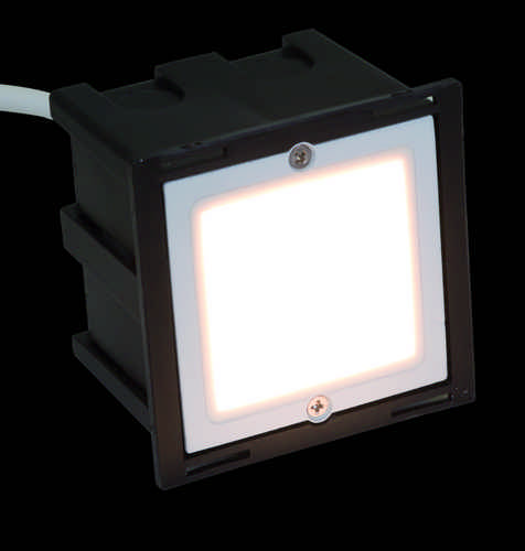 HEITRONIC - LED Einbauleuchte EDGE 80x80mm inkl. 2 austauschbare Abdeckungen 1,5 Watt Warmweiss 3000 Kelvin