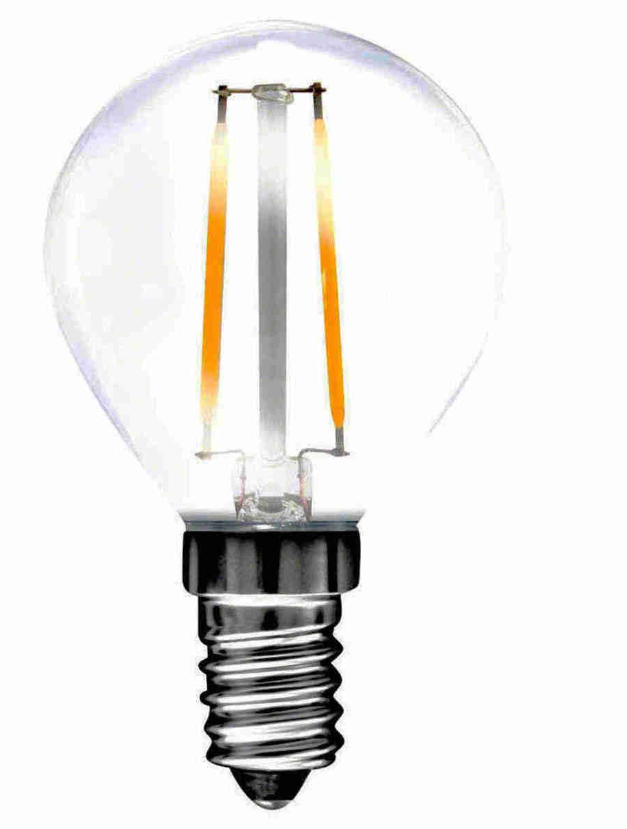 LED 2 Watt Lampe KLAR E14 Tropfenlampe Filament Faden GLAS - Müller Licht