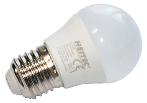 HEITEC LED Leuchtmittel G45 E27 4,5 Watt warmweiß Tropfenform 