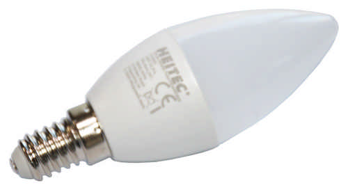 HEITEC LED Leuchtmittel C35 E14 4,5 Watt warmweiß Kerzenform 