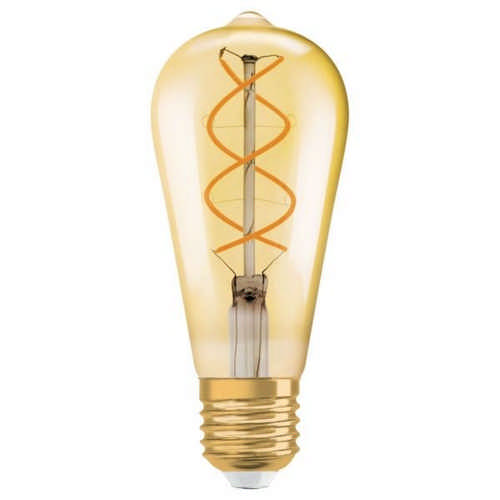 Ledvance/Osram - Osram Parathom LED Filamentlampe Edison Vintage 1906 Gold No 25 5 Watt E27 825 Warmweiss extra 2500 Kelvin