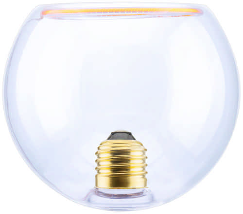 Heitronic LED Leuchtmittel Floating Globe R125 inside klar E27 8 Watt warmweiß 320 Lumen