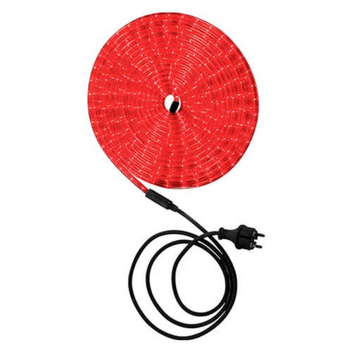 GLOBO - LED Lichtschlauch rot 9m mit 1,5m Zuleitung und Stecker 216 x LED 12,96 Watt Rot