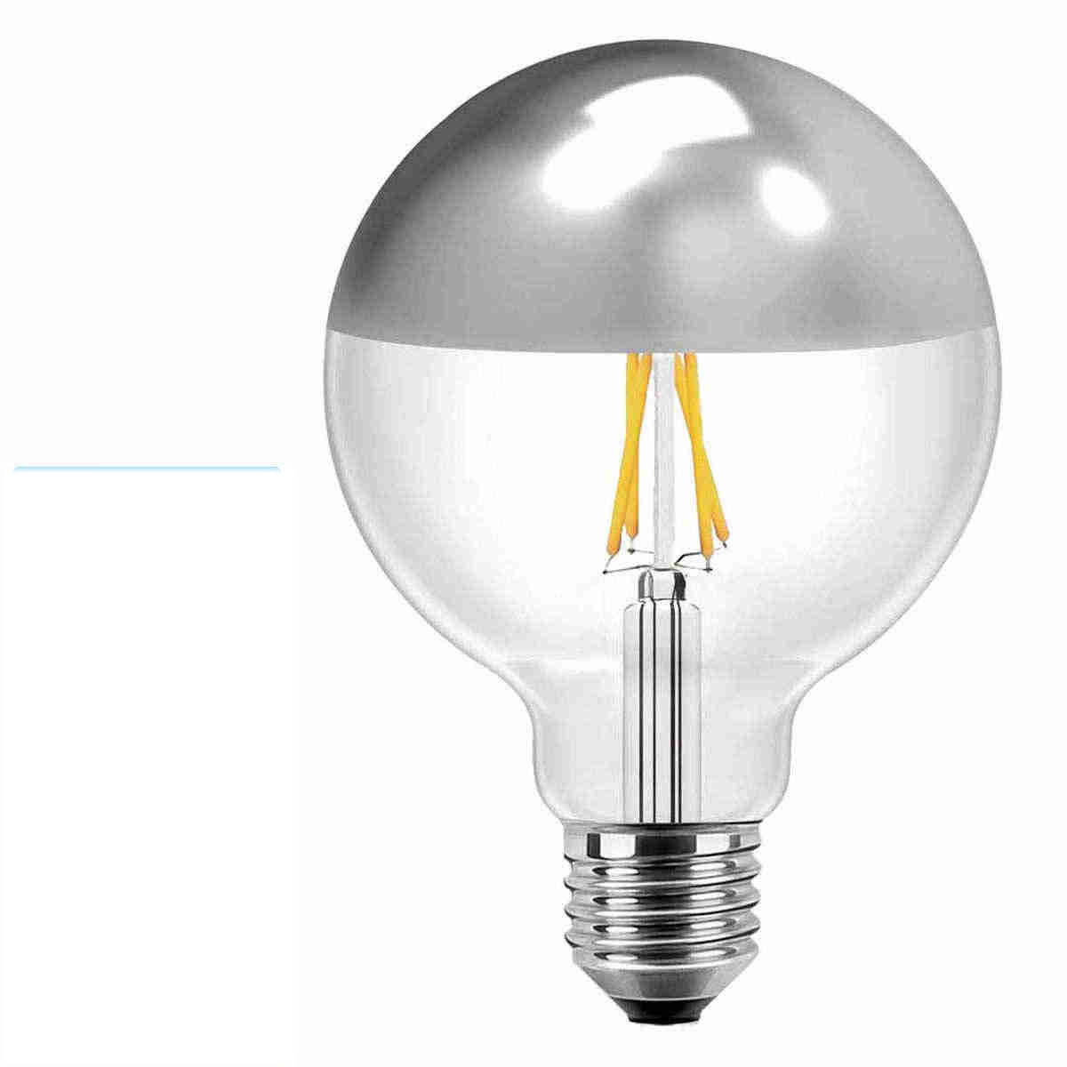 Blulaxa - LED Filament Vintage Globelampe 8 Watt E27 827 Warmweiss extra 2700 Kelvin